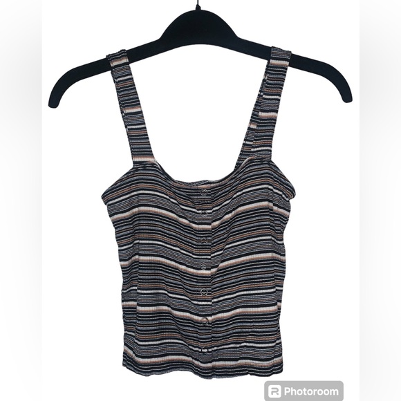American eagle soft and sexy ribbed cropped‎ striped tank size XS - Picture 1 of 4